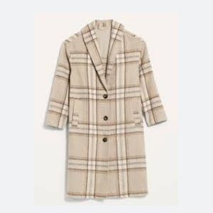 Old Navy NWT Relaxed Plaid Soft-Brushed coat S
